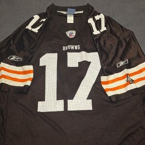 Reebok Black and Orange Football Jersey